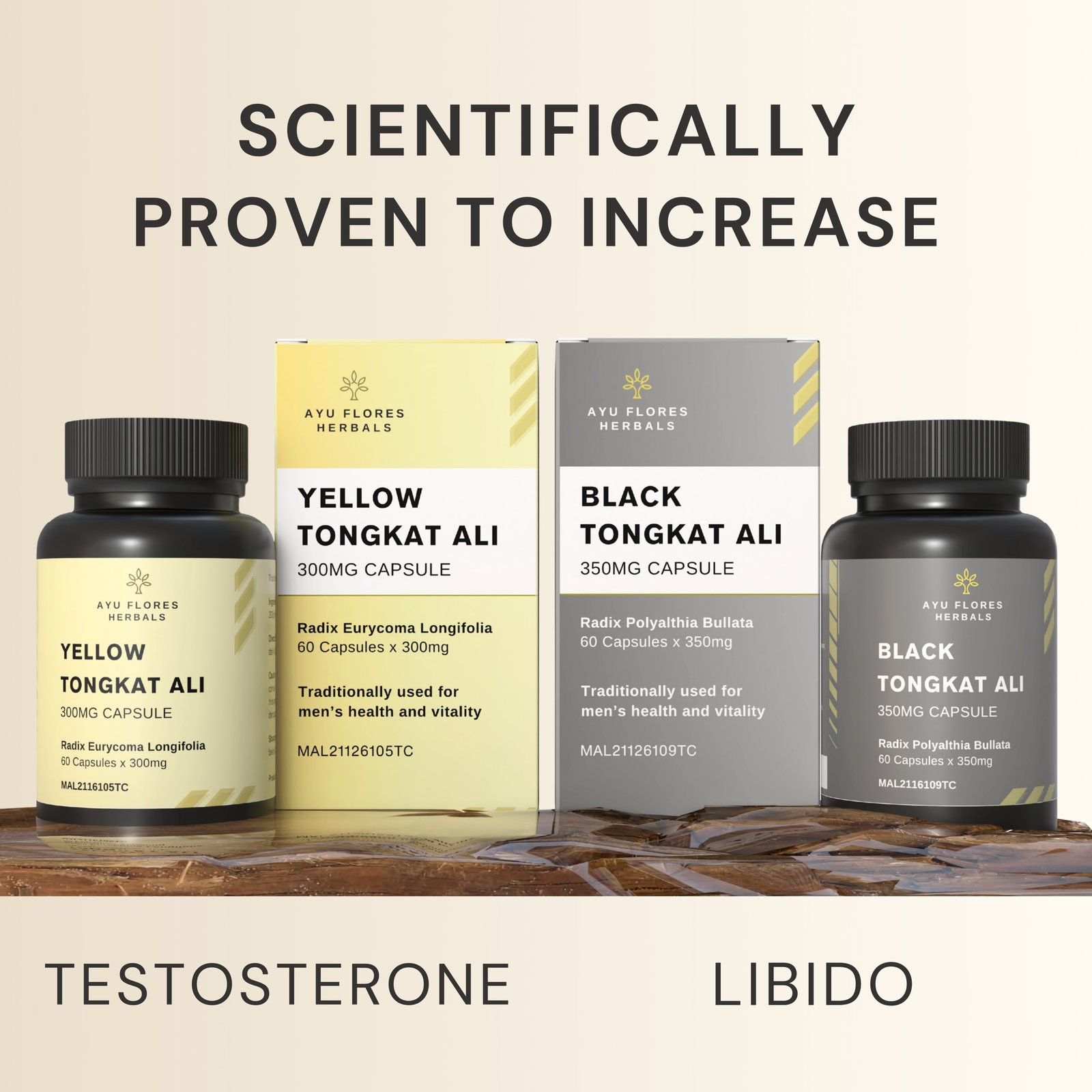 Yellow Tongkat Ali Standardized Extract Capsules